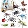 Volnau Bug Toys Figurines VOLNAU 12PCS Insect Animal Figures for Kids Toddlers Christmas Gifts Decorations Educational Bee Beetle Mantis Spider Ladybug Butterfly Plastic Model