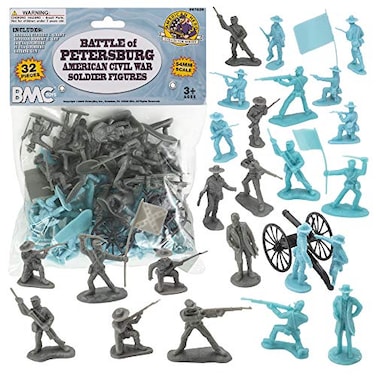 BMC Toys BMC Civil War Plastic Army Men 32pc Battle of Petersburg Soldier Figures