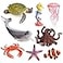 UANDME 8pcs Sea Animal Figures Realistic Ocean Animal Figurines Toy Playset for Kids Cake Toppers Decoration