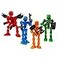 Zing Klikbot Complete Set of 4 Poseable Action Figures with Weapons Translucent Create Stop Motion Animation for Ages 6 and Up Series 1 Heroes