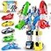 QUERCITRON Magnetic Vehicle Transform Robot Toy Build Car Mix Match Toddler
