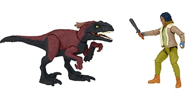 Mattel Jurassic World Dominion Kayla Watts and Pyroraptor Human and Dino Pack with 2 Action Figures and Accessory Toy Gift Set and Collectible