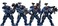 JOYTOY HUAXI Dark SourceHAINAN TECH Warhammer 40K ULTRAMARINES INCURSORS 118 FIG Multicolor