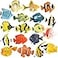 SCAHOW 18PCS Tropical Fish Toys for Kids Plastic Assorted Miniature Sea Creatures Toys Fake Toy Fish Mini Ocean Animal Figures for Toddlers