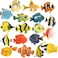 SCAHOW 18PCS Tropical Fish Toys for Kids Plastic Assorted Miniature Sea Creatures Toys Fake Toy Fish Mini Ocean Animal Figures for Toddlers