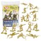 Tim Mee TimMee Plastic Army Men Tan 48pc Toy Soldier Figures Made in USA