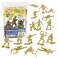 Tim Mee TimMee Plastic Army Men Tan 48pc Toy Soldier Figures Made in USA