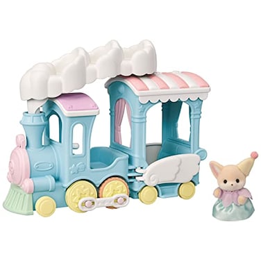 Calico Critters Floating Cloud Rainbow Train Calico Land Amusement Series Kids Pretend Play Toy Miniature Vehicle Accessories Set Ages 3