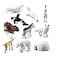 OUKEYI 10PCS Realistic Polar Animals Figurines Mini Arctic Animals Toys Set 12 Inch Plastic Tundra Deer Bear Fox Kids Diorama Birthday Gift