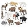 NatureMan North American Animals Set 12PCS Mini Wild Animals Figurines Set cludes Moose Raccoon Cougar Wolf Beaver for Children Educational Toy Cake Toppers