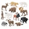 NatureMan North American Animals Set 12PCS Mini Wild Animals Figurines Set cludes Moose Raccoon Cougar Wolf Beaver for Children Educational Toy Cake Toppers
