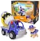 Rubble & Rubble Crew Mixs Cement Mixer Toy Truck with Action Figure and Movable Construction Toys Kids Toys for Ages 3 and Up