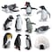 SCAHOW 11PCS Penguin Toys Plastic Arctic Animal Penguin Figures for Kids Realistic Polar Animals Penguin Figurines Set with Igloo Model Cake Topper Winter Miniature Toys Decoration