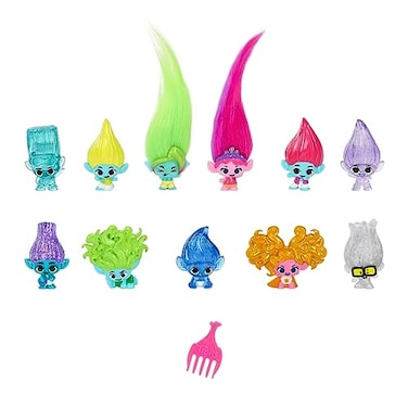 DREAMWORKS TROLLS Band Together Mineez 11pc Brozone Friends Performance Pack 11 Mineez 15 Inch Collectible Figures and 1 Accessory
