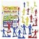 Tim Mee People Play Figures Yellow Red Blue 18pc Playset Made in USA