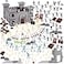 AMOR PRESENT 310PCS Ancient Military Soldier Set Toy Medieval Knights Army Men Pirate Castle Model Assembly for Boys Birthday Party Gift