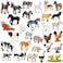 ONEST 30 Pieces Mini Farm Animal Figurines Playset Hand Painted Tiny Farm Animals Realistic Detailed Plastic Puppy Figures