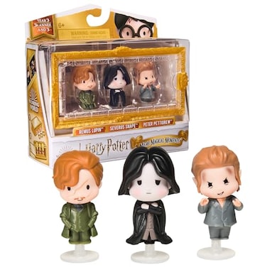 Wizarding World Harry Potter Micro Magical Moments Year 3 Figure Set with Remus Lupin Severus Snape Peter Pettigrew Display Case