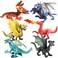 EOIVSH Dragon Toy Figures Ancient Flying Dragon Figurines Mythical Action Figure Kid Toys Girls and Boys Ages 3 and Above Pack of 6