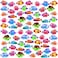 LHSYFBZ 36pcs Plastic Tropical Mini Fish Toy Set for Childrens Party Supplies and Decoration