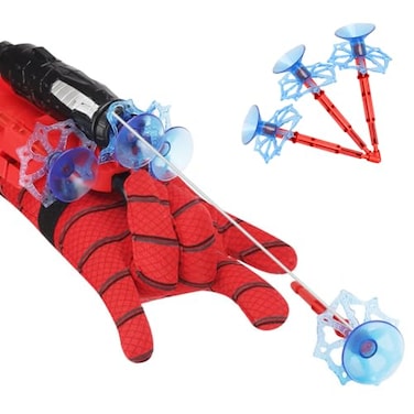 Xohny Spider Web Shooters with Gloves Superheroes Wrist Launcher Toy Funny Children Educational Toys Party Cosplay Gift for Kids