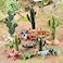 EOIVSH Desert Animal Figurines 17pcs Model Trees Cactus Kit with Lizard Figures for Kids Toddlers Reptile Toy Playset for Diorama Project Cake Topper Decorations