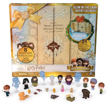 Wizarding World Harry Potter Micro Magical Moments Glow in The Dark Advent Calendar 2024 24 Surprise Toys Christmas Countdown Calendar for Ages 6