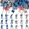 LovesTown 82PCS Civil War Solider Toys 40 Blue and 40 Gray Uniform Action Figures Plastic Toy Soldier with Rideable Horses for Kids Birthday History Class