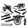 BMC Toys BMC CTS American Civil War 3 Cannon Miniature Artillery 15pc Plastic Playset