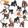 ONEST 14 Pieces Mini Monkey Figurines Playset Hand Painted Tiny Monkeys Realistic Detailed Plastic Monkey Figures Small Monkeys Figurines
