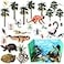 Silipull Rainforest Animal Figure Toys Set for Kid Rainforest Diorama School Diorama Supplies Kit Include Zoo Artificial Model Trees Stump Fake Rock Sand Stone Moss with Gift Box for 2026 Vbs School D