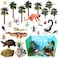 Silipull Rainforest Animal Figure Toys Set for Kid Rainforest Diorama School Diorama Supplies Kit Include Zoo Artificial Model Trees Stump Fake Rock Sand Stone Moss with Gift Box for 2026 Vbs School D