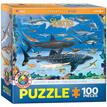 EuroGraphics Sharks 100 Piece Jigsaw Puzzle
