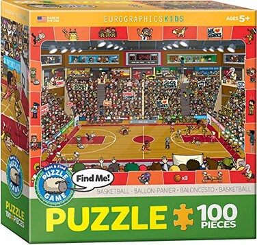 EuroGraphics Basketball Spot and Find Puzzle 100Piece