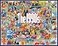 White Mountain 1000 Piece Jigsaw Puzzle Nostalgic Vintage Collage Puzzles with Large Pieces Gift for Adults and Family 24x30 1990s