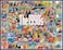 White Mountain 1000 Piece Jigsaw Puzzle Nostalgic Vintage Collage Puzzles with Large Pieces Gift for Adults and Family 24x30 1990s