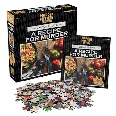 Murder Mystery Bepuzzled Classic Mystery Recipe For Murder Jigsaw Puzzle by University Games Comes with and Jigsaw Puzzle 1000 Piece Jigsaw For Ages 12 Years and Up
