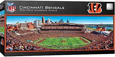 Masterpieces NFL Cincinnati Bengals Panoramic Jigsaw Puzzle 1000 Pieces Team Color Officially Licensed NFL Puzzle for Ages 13