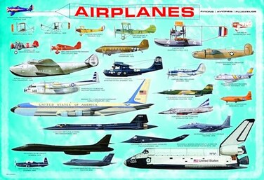 EuroGraphics Airplanes 100 Piece Jigsaw Puzzle