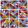 B.Dazzle Hot Air Balloons Scramble Squares 9 Piece Brain Teaser Puzzle for All Ages by B Dazzle