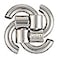 Bepuzzled BePuzzled Galaxy Hanayama Metal Brainteaser Puzzle Mensa Rated Level 3 for Ages 12 and Up