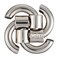 Bepuzzled BePuzzled Galaxy Hanayama Metal Brainteaser Puzzle Mensa Rated Level 3 for Ages 12 and Up