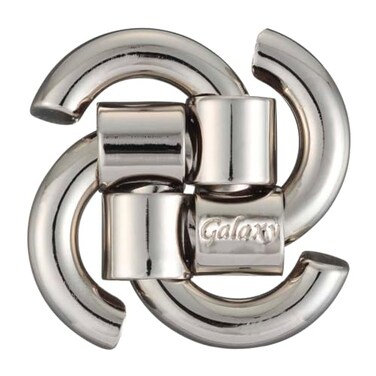 Bepuzzled BePuzzled Galaxy Hanayama Metal Brainteaser Puzzle Mensa Rated Level 3 for Ages 12 and Up