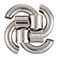 Bepuzzled BePuzzled Galaxy Hanayama Metal Brainteaser Puzzle Mensa Rated Level 3 for Ages 12 and Up