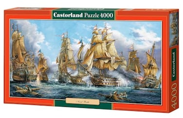 Castorland CASTORLAND 4000 Piece Jigsaw Puzzles Naval Battle Nautic painting Old navy ships Sailing ships at war Adult Puzzle C4001022