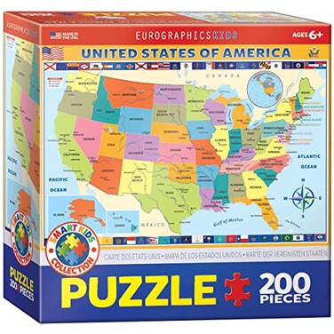 EuroGraphics Map of the United States of America Jigsaw Puzzle 200Piece