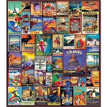White Mountain Puzzles Travel The World 500 Piece Jigsaw Puzzle