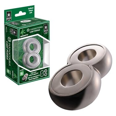 Bepuzzled BePuzzled Infinity Hanayama Metal Brainteaser Puzzle Mensa Rated Level 6 for Ages 12 and Up