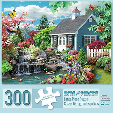 Bits and Pieces Large 300 Piece Jigsaw Puzzle for Adults Dream Landscape by Artist Alan Giana Jigsaw Puzzle Completed Puzzle Size 18 x 24