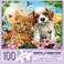 Bits and Pieces Large 100 Piece Jigsaw Puzzle for Adults Kitten Puppy Cute Baby Animals Dog Cat Jigsaw Puzzle by Adrian Chesterman Completed Puzzle Size 15 x 19